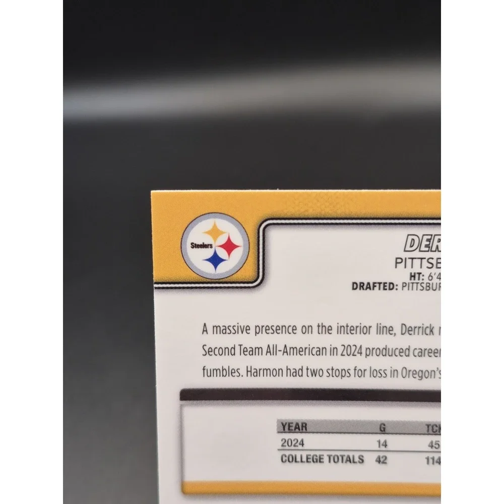 2025 Topps Chrome Derrick Harmon #361 Rookie Aqua Wave /199 Pittsburgh Steelers